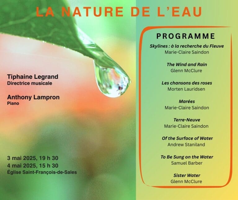 La Nature de l’Eau: Premieres Celebrating Earth and Spirit May 3 & 4, 2025