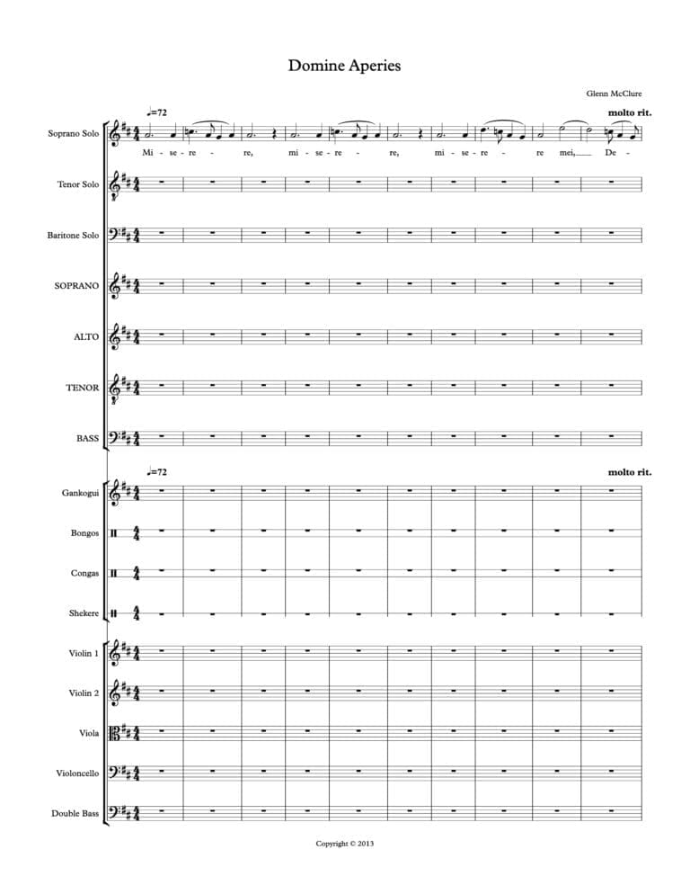 Domine Aperies (from the Emancipation Oratorio)